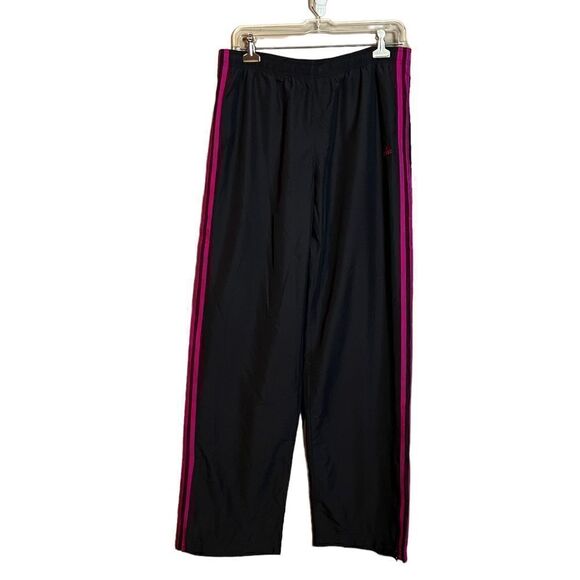 NWT! Adidas regular fit wind pant. Black and pink - Picture 1 of 10